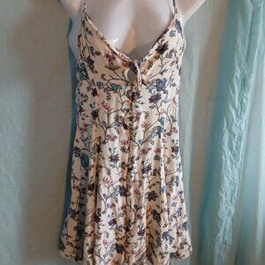 American eagle beige floral mini dress medium